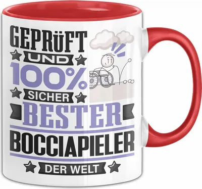 Produktbild von Bocciapieler Geschenk Lustiger Spruch für Bocciapieler Geschenkidee Bester Bocciapieler Der Welt (Rot)