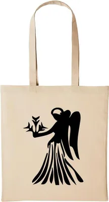 Produktbild von Huuraa Baumwollbeutel Jungfrau Geschenk Einkaufstasche Natural 10 Liter Baumwolle Jungfrau Accessoire