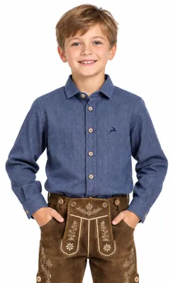Produktbild von MADDOX Kinder Trachtenhemd "Jonas" K-107 | Blau Größe: 134
