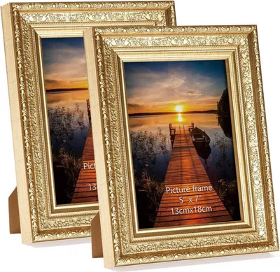 Immagine prodotto di Cornice vintage dorata 13x18 cm set di 2 con vero vetro