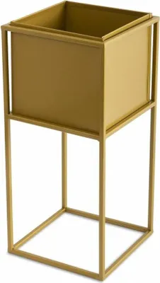 Produktbild von Blumenständer, Stehendes Blumenbeet, Modern, Metall, Loft, Gold 50cm