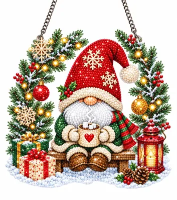 Diamond Painting Weihnachten, bunt, 1 Stück