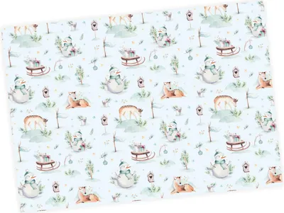 Obrázek produktu pro 5 listů balicího papíru Winterland - 1,60€/m2 - 84,1 x 59,4 cm