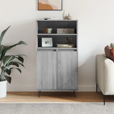 Produktbild von vidaXL Highboard Grau Sonoma 60x36x110 cm Holzwerkstoff