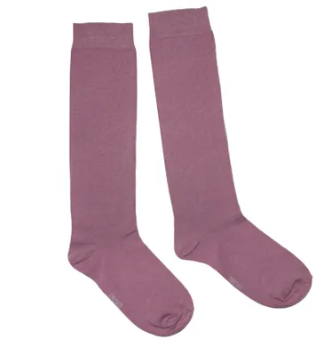 Productafbeelding van Damen kniekousen, effen, wijnkleur, paars, maat 39-42