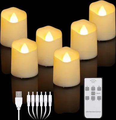 Immagine prodotto di Candele a LED dimmerabili a luce bianca calda con timer e telecomando
