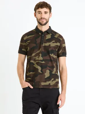 Produktbild von Celio Herren Kurzarm T-Shirt Fekamo aus 100 % Baumwolle in Khaki, Größe M