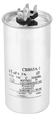 Immagine prodotto di CBB65 45UF 450V Condensatore a foglio di alluminio per l'avviamento del compressore dell'impianto di climatizzazione