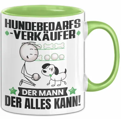 Produktbild von Hundebedarfsverkäufer Tasse Geschenk für Hundebedarfsverkäufer Der Mann Der Alles Kann Geschenkidee zum Geburtstag (Grün)