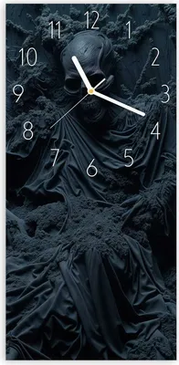 Produktbild von Wanduhr aus Glas mit Motiv Skeletthüter- 30 x 60 cm - inkl. Aufhängesystem