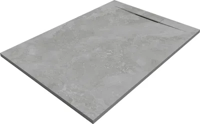 Produktbild von SANYCCES SIENA Rechteckige Duschwanne SanyDur Gel Coat 150 x 100 cm, Lithos Grau