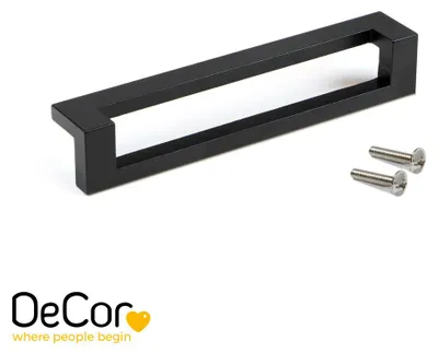 Image de Poignée pour meubles Ribarroja L144mm entraxe 128mm Zamak Peint en noir - EMUCA - 9359414
