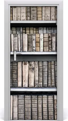 Produktbild von Tulup Türaufkleber 85x205 cm Dekorative Aufkleber Selbstklebend Wasserdichte Tapete Abnehmbar Schlafzimmer Wohnzimmer Wohnkultur - Bücherregal