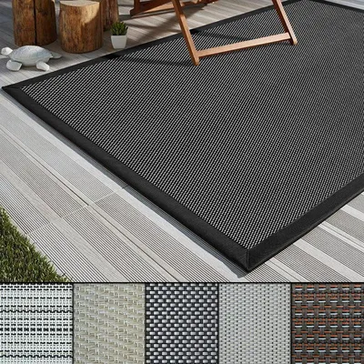 Obrázek produktu pro Venkovní koberec s okrajem z plastu odolný proti povětrnostním vlivům a protiskluzový koberec Lucca 70x130 cm