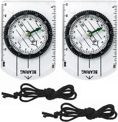 Obrázek produktu pro Sada navigačního kompasu s pravítkem, 12,5 x 6 cm, pro turistiku, přežití a navigaci