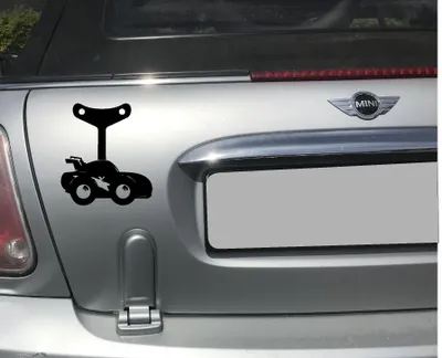 Produktbild von Aufziehauto -Spielzeugauto- Aufkleber "Auto zum Aufziehen" - Autoaufkleber lustig