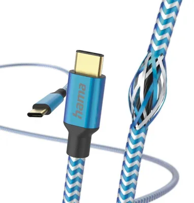 Immagine prodotto di Hama Cavo USB riflettente 1,5 m USB 2.0 USB C blu (00201557)