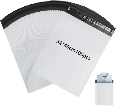Productafbeelding van Opaque Mailing Bags 32 x 45 cm, 100 Stuks, Zelfklevende Sluiting, Duurzaam, voor Verzending