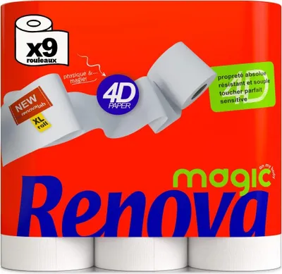 Image de Renova Magic papier hygiénique 4D - 9 rouleaux