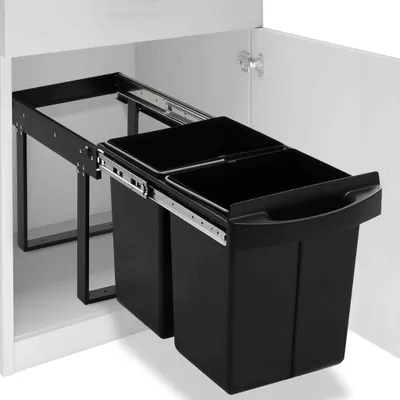 Produktbild von Abfallbehälter für Küchenschrank Ausziehbar Soft-Close 48 L , Mülleimer Design 2024