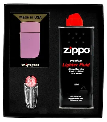 Produktbild von Feuerzeug-Set ZIPPO  ABBYS SLIM HIGH POLISH Geschenk No1