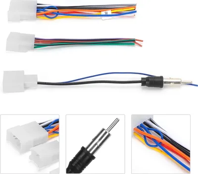 Imagen del producto de Arnés de cables para radio estéreo, kit de adaptadores de antena, repuesto para Celica de 1987 a 2005