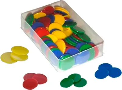 Produktbild von TimeTEX Kunststoff Plättchen vollfarbig, 100 Stück in Box