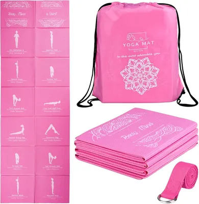 Image de Tapis de yoga, 173 x 61 cm, épaisseur 5 mm, antidérapant, pour une utilisation à domicile, pliable