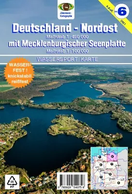 Image de Carte de randonnée nautique / Nord-est de l'Allemagne pour le canoë et l'aviron