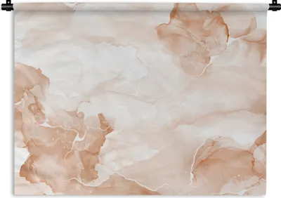 Produktbild von MuchoWow® Wandteppich Wandbehang Marmor - Rot - Wolken 120x90 cm Tapisserie Dekoration Wandtuch - Wohnen - Aufhänger für die Wand