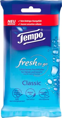 Obrázek produktu pro Tempo 830366 Osvěžující ubrousky Classic 10 ubrousků