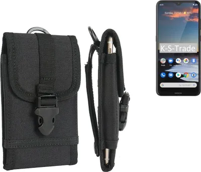 Produktbild von K-S-Trade Holster Handy Hülle kompatibel mit Nokia 5.3 Holster Handytasche Gürtel Tasche Schutz Hülle Robust Outdoor schwarz