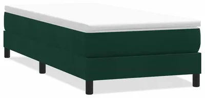 Productafbeelding van vidaXL Boxspringbed zonder matras, donkergroen, 90x220 cm, fluweel