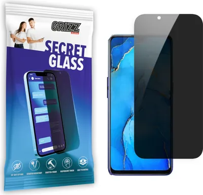Zdjęcie produktu dla Ochraniacz ekranu GrizzGlass SecretGlass Privacy dla Oppo Reno3 - Czarny