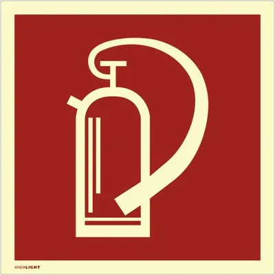 Produktbild von Dreifke® Aufkleber Feuerlöscher, Folie, langnachleuchtend, 160-mcd, 148x148 mm