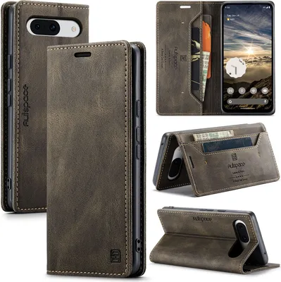 Immagine prodotto di Custodia per Google Pixel 8A Retro Custodia in Finto cuoio, supporto e custodia protettiva Kupfer