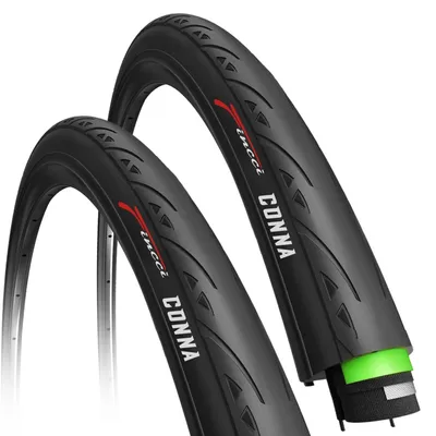 Image de Pneus de vélo - 700 x 25C - Lot de 2 - Protection anti-crevaison de 3 mm - 60 TPI