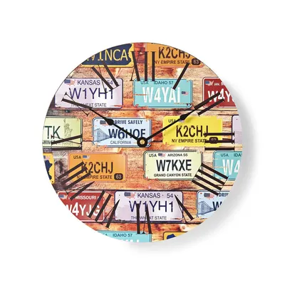Obrázok produktu pre Hodiny nástenné okrúhle 30cm NEDIS dopravné značky