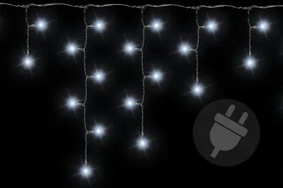 Zdjęcie produktu dla Świąteczny świetlny deszcz - 2,7 m, 72 LED, zimna biel