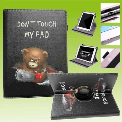 Produktbild von Für Samsung Galaxy Tab S9 / S9 FE 360 Grad Motiv 7 Tablet Tasche Kunst Leder Etuis Hülle