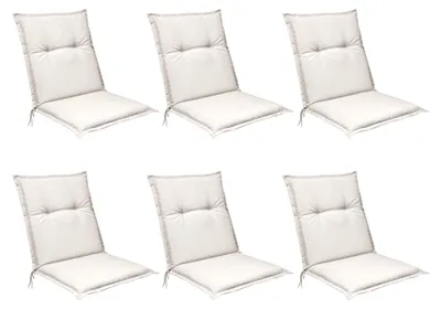 Produktbild von Beautissu 6er Set Niedriglehner Auflagen Base NL, 100x50cm, Natur