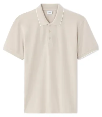 Produktbild von Celio Herren Kurzarm-Poloshirt Letaim aus 100 % Baumwolle in Beige, Größe S
