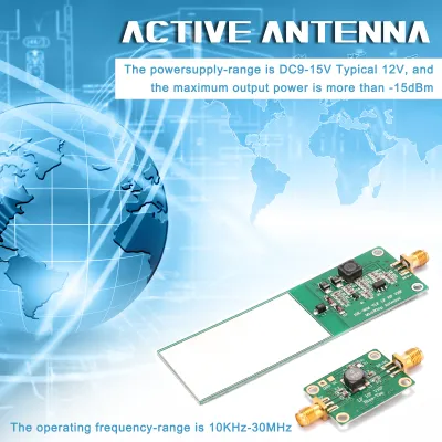 Image de Mini-Whip 10KHz-30MHz 2Pcs Medium and Shortwave Active Antenna System Radio Receiver Composant électronique