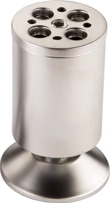 Produktbild von Möbelfuß Tischbein Schrankfuß Chrom matt Ø 50mm Höhe 100 mm + 8mm Höhenverstellung SO-TECH