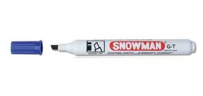 Produktbild von Snowman Permanentmarker Blau Schnittspitze Wasserfest 1 Stück