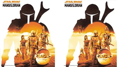 Immagine prodotto di Piramide bianca Sunset The Mandalorian Star Wars Plakat Taglia unica