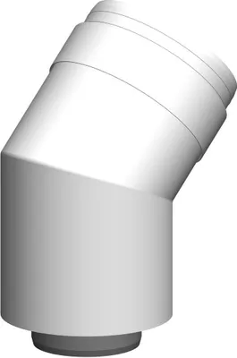 Obrázok produktu pre Atec Bogen PolyTwin 45Grad, konzentrisch, DN80/125 45Grad