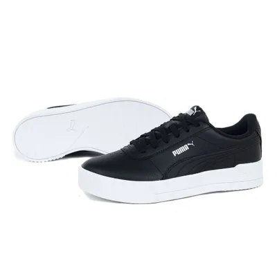 Produktbild von PUMA Carina Leder Sneaker Damen puma black/puma white/puma silver 42.5