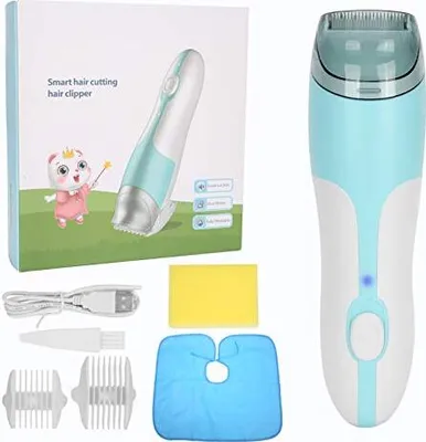 Produktbild von Babyhaarschneider stille wasserdichte Kinder elektronische automatische Vakuumabsorption 2 Kämme wiederaufladbar USB