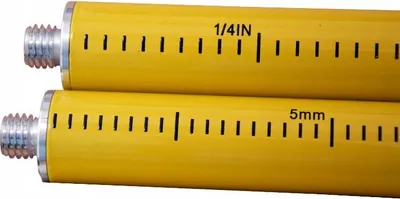 Zdjęcie produktu dla Teleskopowy pręt laserowy Hikey 3,65 m, do laserów obrotowych i laserów krzyżowych, pręt do montażu lasera, kompatybilny z 1/4" i 5/8", poziomica laserowa